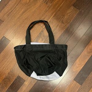 Herve Chapelier Black and lavender Tote Bag